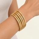  Savannah 5pc Metallic Bangle Bracelet Set
