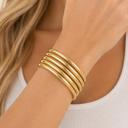  Savannah 5pc Metallic Bangle Bracelet Set