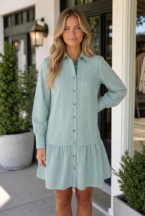 Savannah Shift Long Sleeve Dress