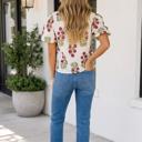  Scarlet Slit Neckline Blouse