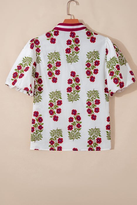 Scarlet Slit Neckline Blouse