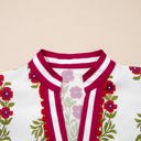  Scarlet Slit Neckline Blouse