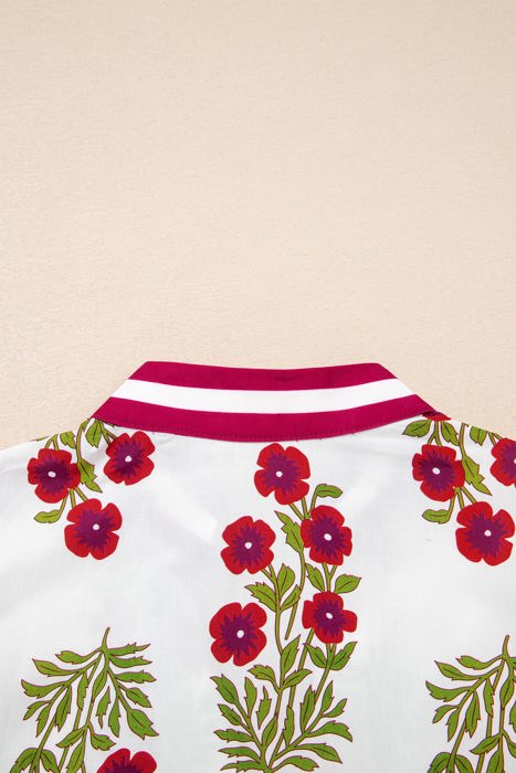 Scarlet Slit Neckline Blouse