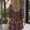  Scarlett Print Shirred Shift Dress
