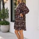  Scarlett Print Shirred Shift Dress