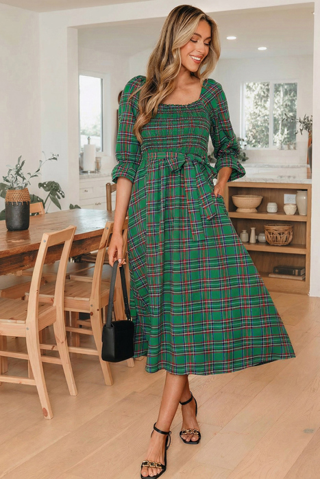 Scarlett Waist Flared Midi Dress