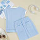  Scout Textured Crewneck Tee and Pocketed Skirt Set