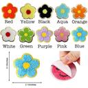 White Flower Self Adhesive Chenille Shape Patches
