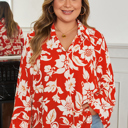 Red 2X Shelby Print Loose Up PLUS Shirt