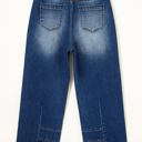  Sky Blue Chic Seam Detail Raw Hem Ankle Length Jeans