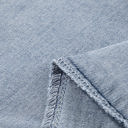  Sky Blue Double Button Raw Hem Slim Fit Jeans