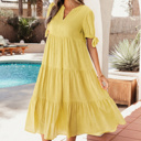  Skyla Sleeve Tiered Midi Dress