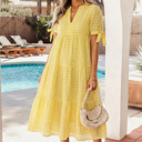  Skyla Sleeve Tiered Midi Dress