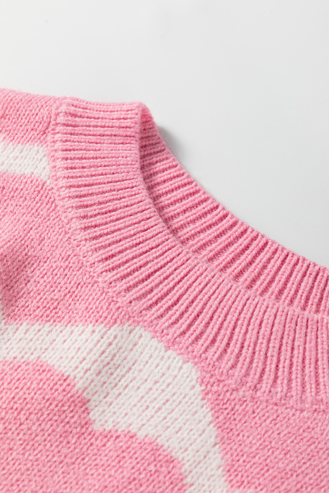 Skylar Heart Print Knit Sweater