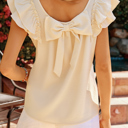  Sloan Back Ruffled Sleeveless Top