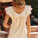 Sloan Back Ruffled Sleeveless Top
