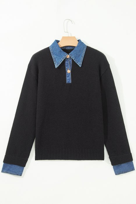 Socorro Collar Cuffed Casual Sweater