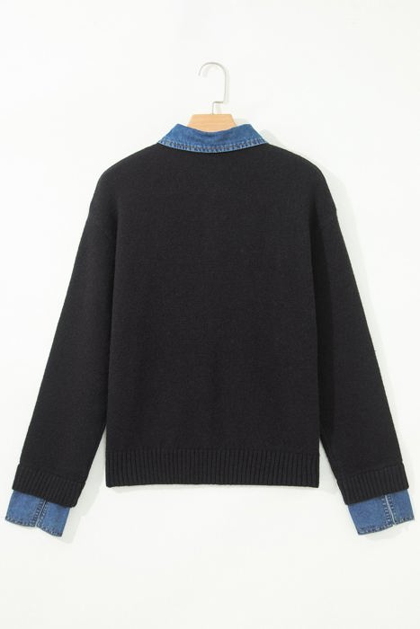 Socorro Collar Cuffed Casual Sweater