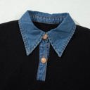  Socorro Collar Cuffed Casual Sweater