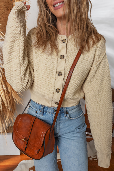 Sofia Front Cropped Cardigan Sweater