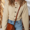  Sofia Front Cropped Cardigan Sweater