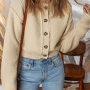  Sofia Front Cropped Cardigan Sweater