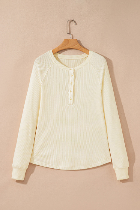 Soleil Knit Half Henley Top