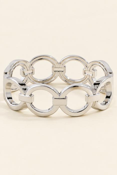 Sophia Open Circle Link Stretch Bracelet