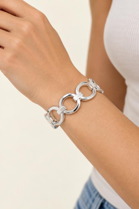 Sophia Open Circle Link Stretch Bracelet