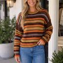 Coffee Medium Stefany Shoulder Casual Shift Sweater