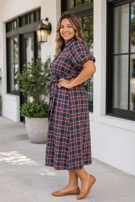 Stella Waist Short Sleeve PLUS Dress