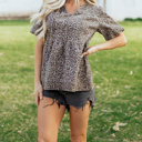  Stephanie Puff Sleeve Babydoll Top
