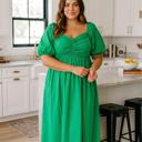 Bright Green 3X Stormi Sleeve Long PLUS Dress