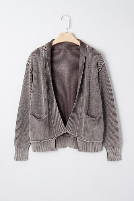 Sunny Patchwork Knit Open Sweater