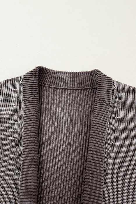 Sunny Patchwork Knit Open Sweater