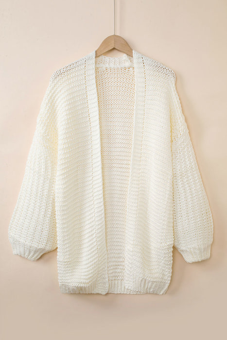 Sunny Patchwork Knit Open Sweater