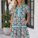Green XL Susan Floral Short Dress