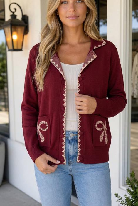 Susana Long Sleeve Knit Cardigan