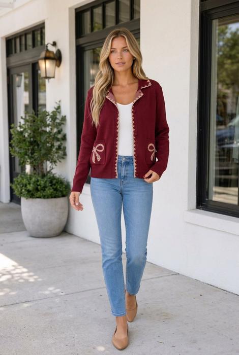 Susana Long Sleeve Knit Cardigan