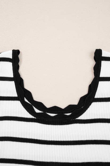 Sutton Striped Ribbed Slim Sweater