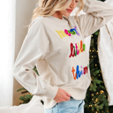  Sylevi Graphic Ribbed Loose Sweatshirt