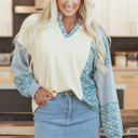  Syllena Collared Boxy Fit Sweatshirt