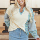  Syllena Collared Boxy Fit Sweatshirt