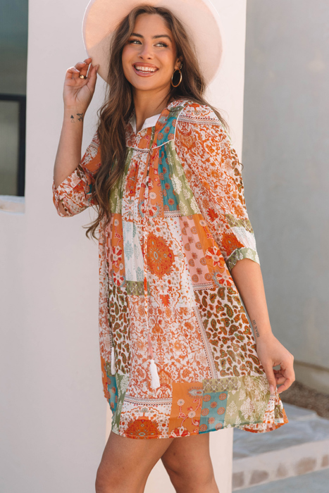Tallulah Sleeve Chiffon Loose Dress