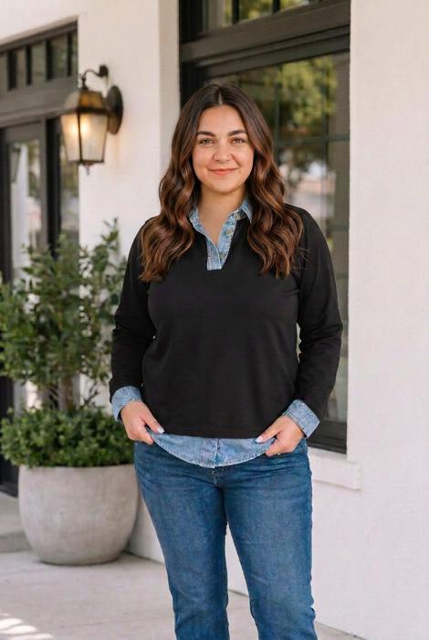 Tania Long Sleeve Blouse Long Sleeve PLUS Top
