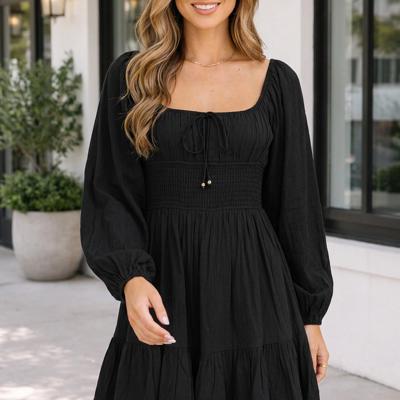 Tatum Drawstring Ruffle Mini Dress