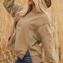  TatumFuzzy Sherpa Splicing Pullover Sweatshirt