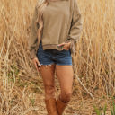  TatumFuzzy Sherpa Splicing Pullover Sweatshirt