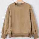  TatumFuzzy Sherpa Splicing Pullover Sweatshirt