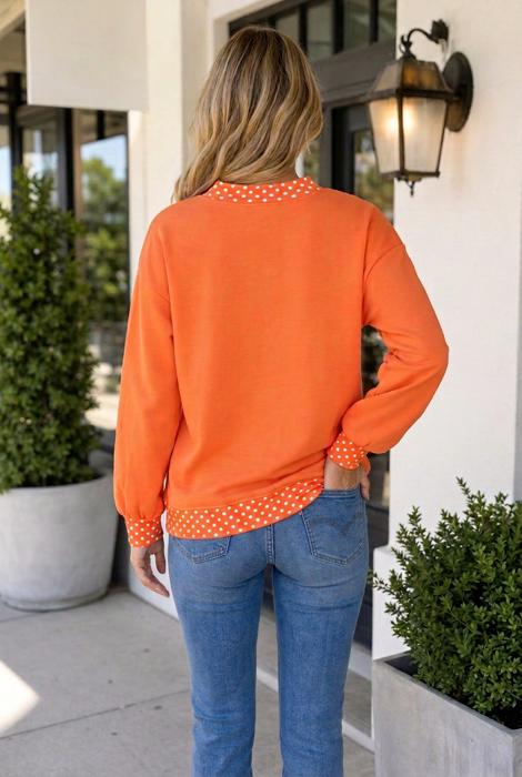 Tayla Trim Mock Halloween Sweatshirt
